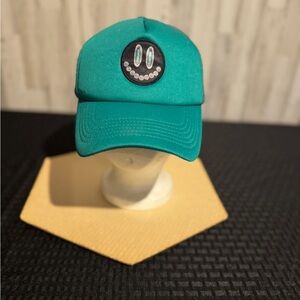 Teal Smiley Patch Baseball Cap - Women Accessories Hats